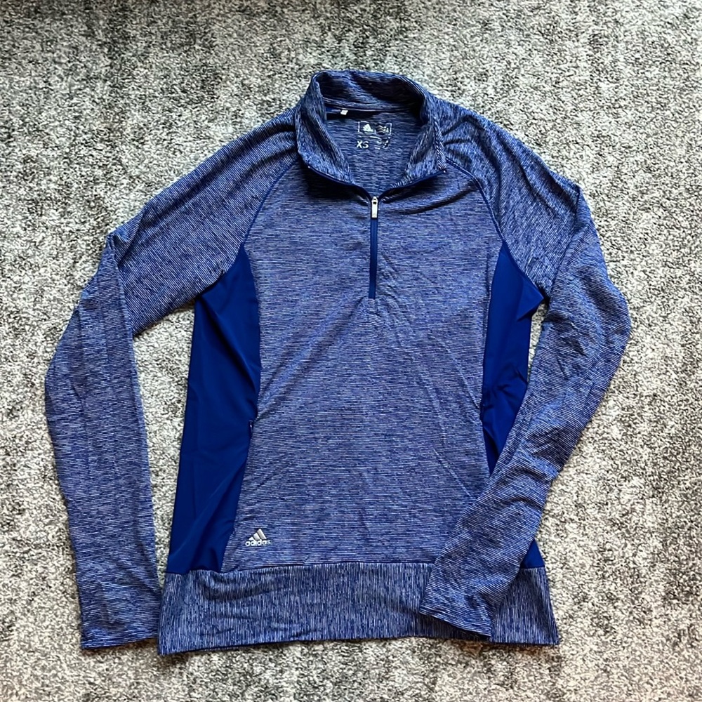 Adidas Dry fit half zip pull over top